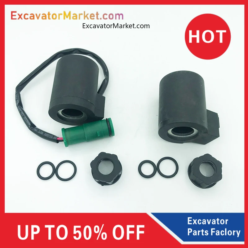 

Катушка электромагнитного клапана для пилота Vol-vo EC210 240B 290B 300, Новинка/старый экскаватор, аксессуары высокого качества