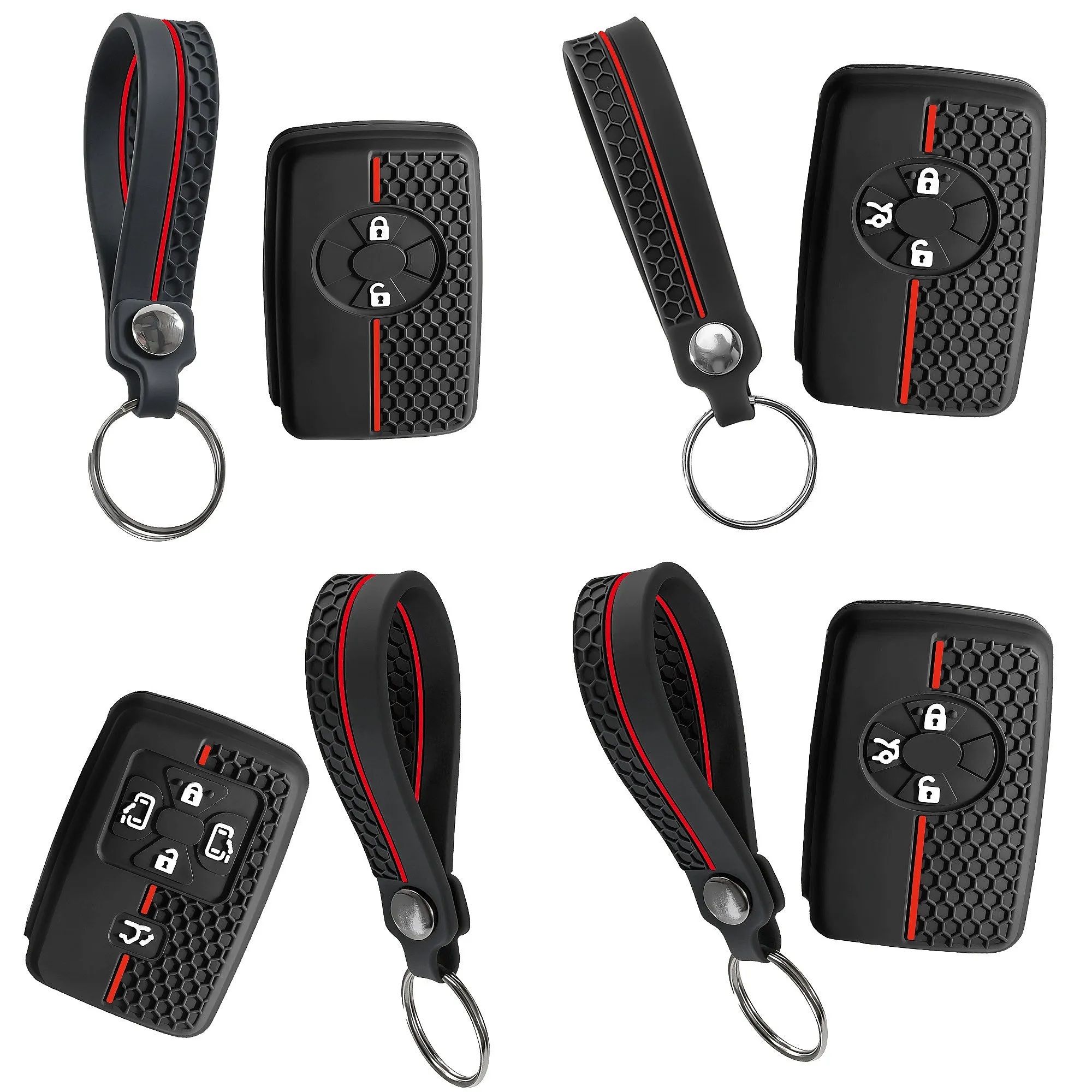 Silicone Car Key Fob Cover for Toyota RAV4 Premio Auris Estima Alphard Vellfire Auto Key Shell