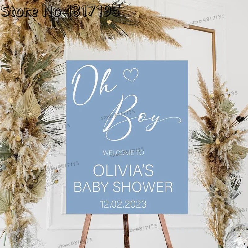 สติกเกอร์ไวนิล dekorasi Baby Shower โอ้ Boy ป้ายต้อนรับต้อนรับต้อนรับเด็กทารกสติกเกอร์ปาร์ตี้กระจกอาบน้ำเด็กสั่งทำ