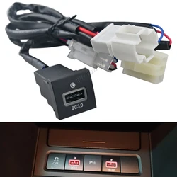 USB Charger Socket Fast Charge Adapter PD Type C and QC3.0 Power Outlet Switch for VW Golf 6 Jetta 5 MK5 Scirocco 2006 - 2014