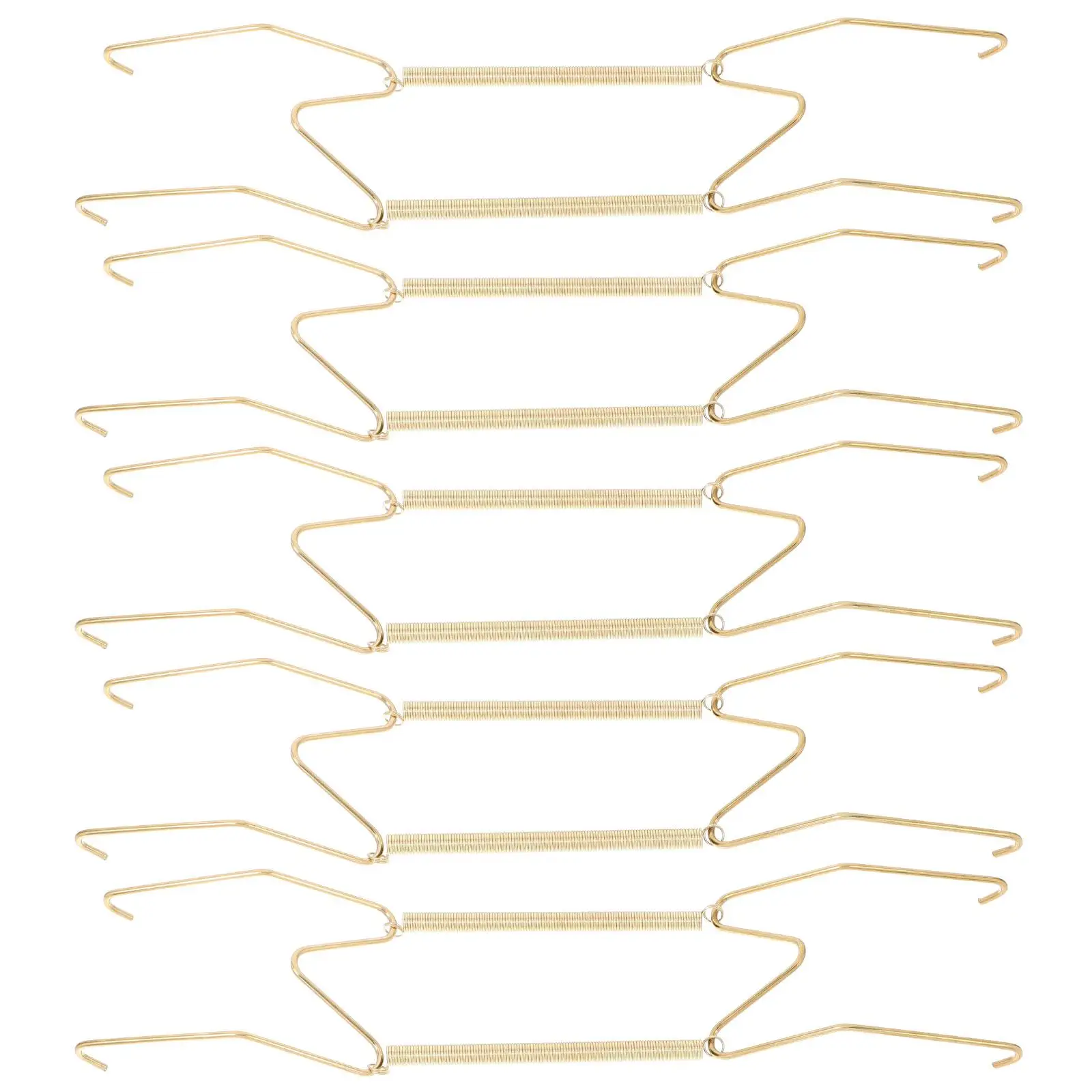 6Pcs W Shaped Decorative Plate Hooks Steel Invisible Spring Hanging Home Wall Hanger For Bowls Easy Installation Multi Purpose