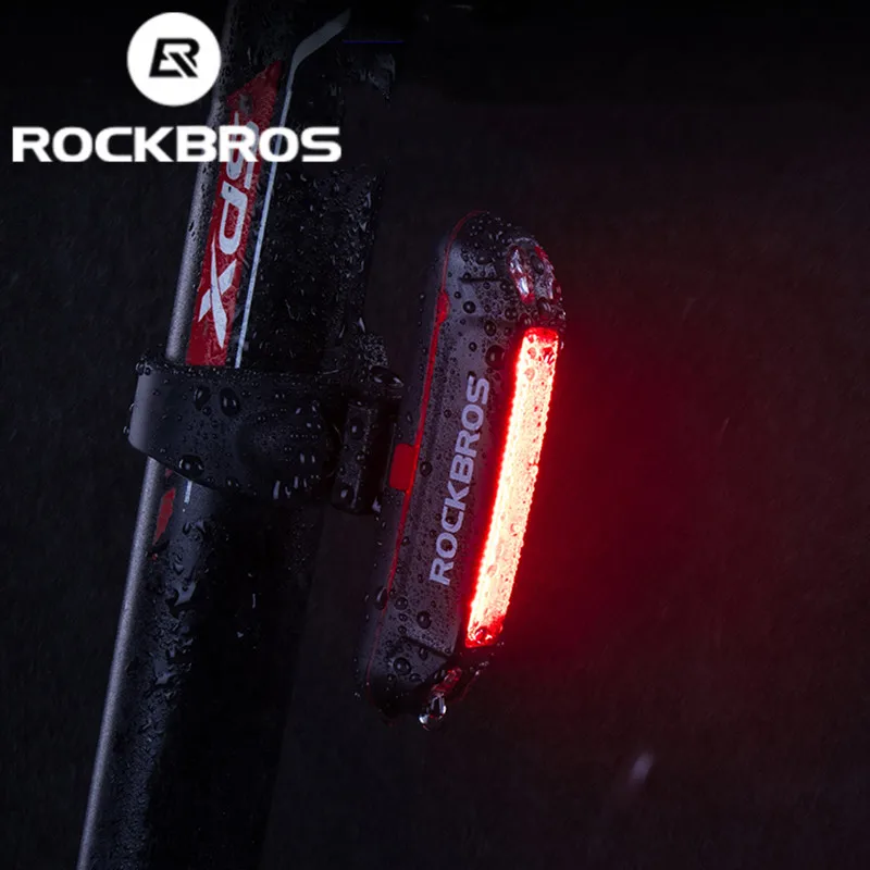 

ROCKBROS Bike Rear Light Waterproof LED USB Rechargable Bicycle Taillight Safety Saddle Back Light Warning Cycling Rear Light