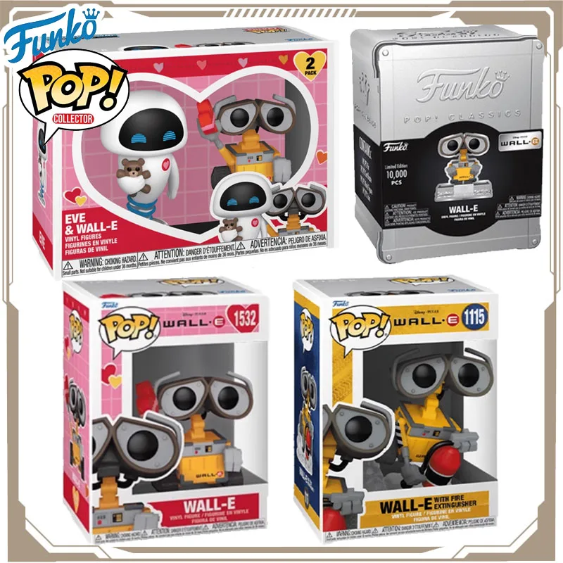 Funko POP Original Wall-E figura de Anime EVE Wall-E figuras de acción de juguete para niños niñas regalo para niños adornos de modelos coleccionables