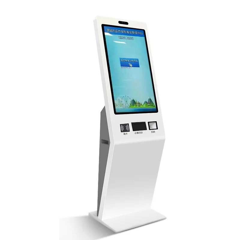 Kiosco vertical inteligente para gestión de filas y kiosco de pago con pantalla LCD, adecuado para restaurantes y hospitales