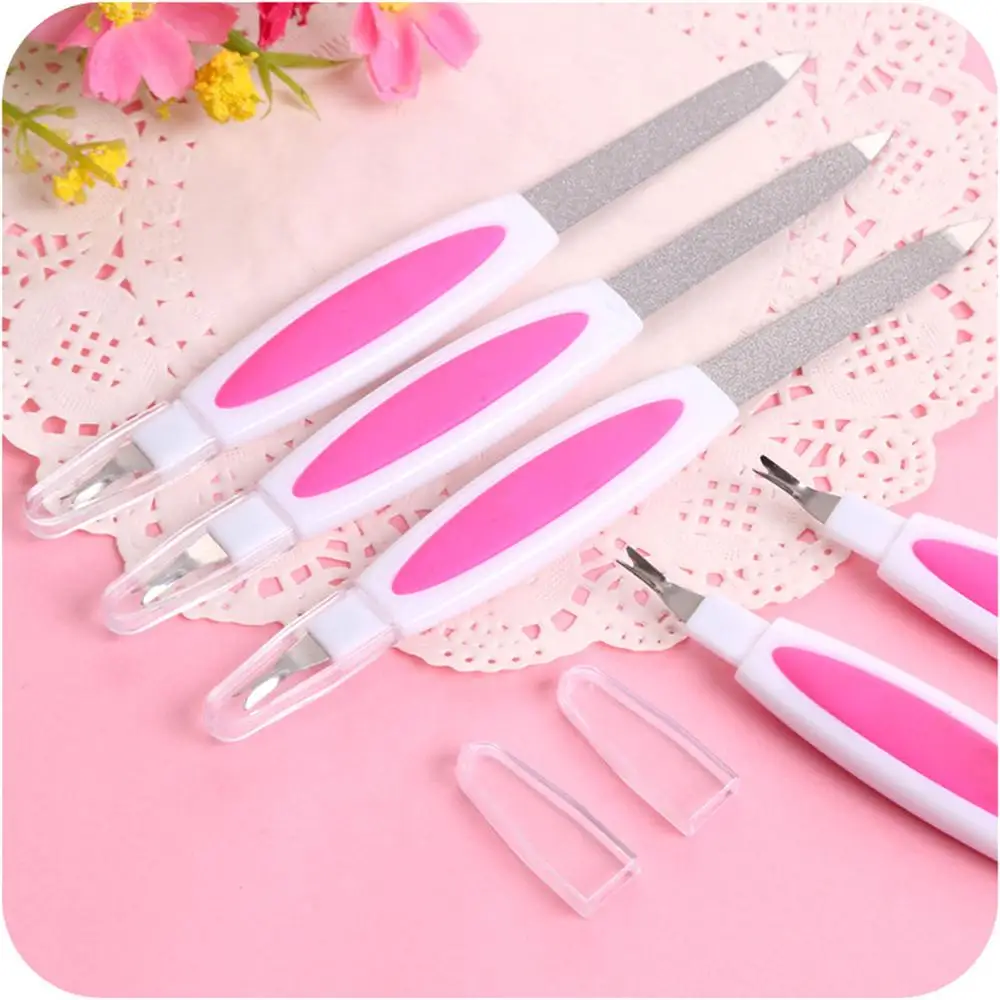 1/2/4PCS Washable Metal Nail File Chafe Nail Tools Grinding  Pedicure  And Friction Tools Nail Polishing V-shaped Design