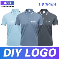 Summer group polo shirt overalls custom T-shirt short sleeve DIY embroidery lapel factory culture shirt clothes printed logo