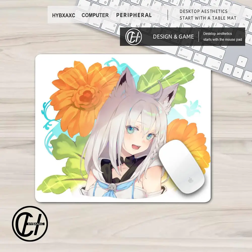 Mouse Pad Ookami Mio Nekomata Okayu Keyboard Pad Virtual YouTuber Shirakami Fubuki Gaming Accessories Mousepad PC Gamer Deskmat