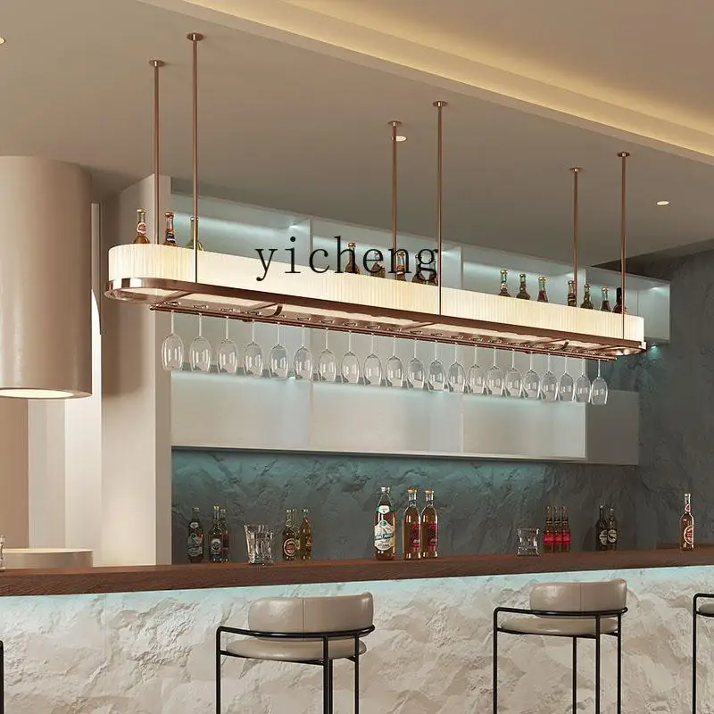 YFY  bar wine rack hanging creative Changhong acrylic luminous restaurant bar counter hanging upside down