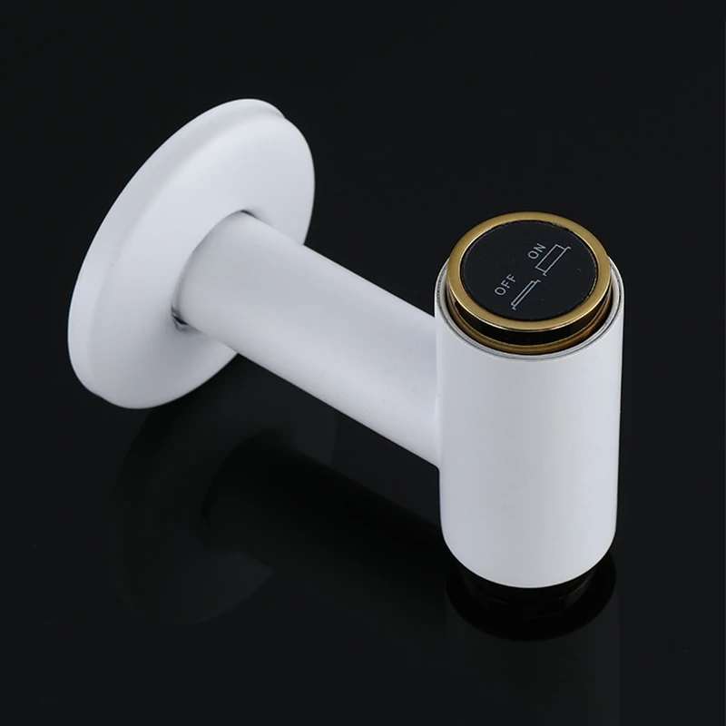 Immagine 4: 1PC Rubinetto in ottone Oro bianco/Oro nero Pulsante Mop Rubinetto per piscina Singolo beccuccio per acqua fredda Rubinetto ad apertura rapida Balcone WC