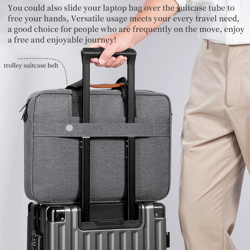 15.6 inch Laptop Shoulder Bag Shockproof Computer Bag Men Briefcase for MacBook Pro 16\