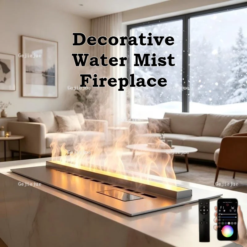 Smart App Controlled 3D Mist Fireplace,Realistic Water Vapor Electric Stove Realistic Flame Effect fireplace tv stand fire place