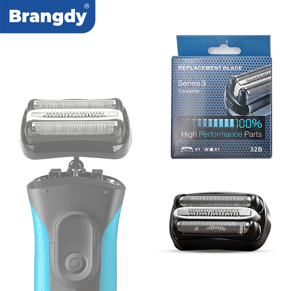 

Brangdy High Quality 32B Replacement Heads for Braun Series 3 300S 301S 310S 320S 330S 3000S 3010S 3020S 3040S Electric Shaver