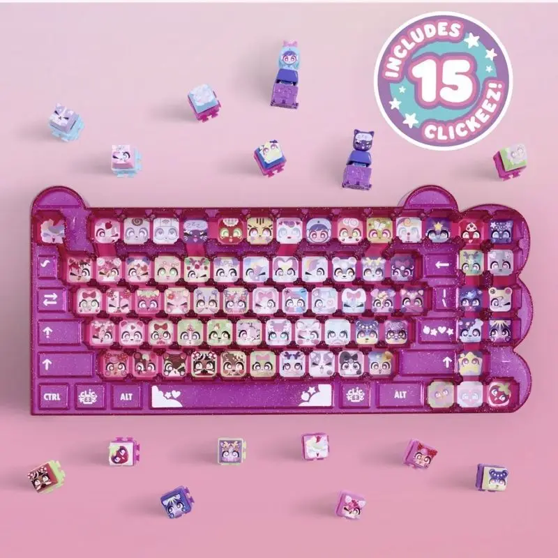 

Clickee Mechanical Keyboard Cap Backpack Hanging Accessories Keychain Pet Doll Blind Box Decompression Collection Toys