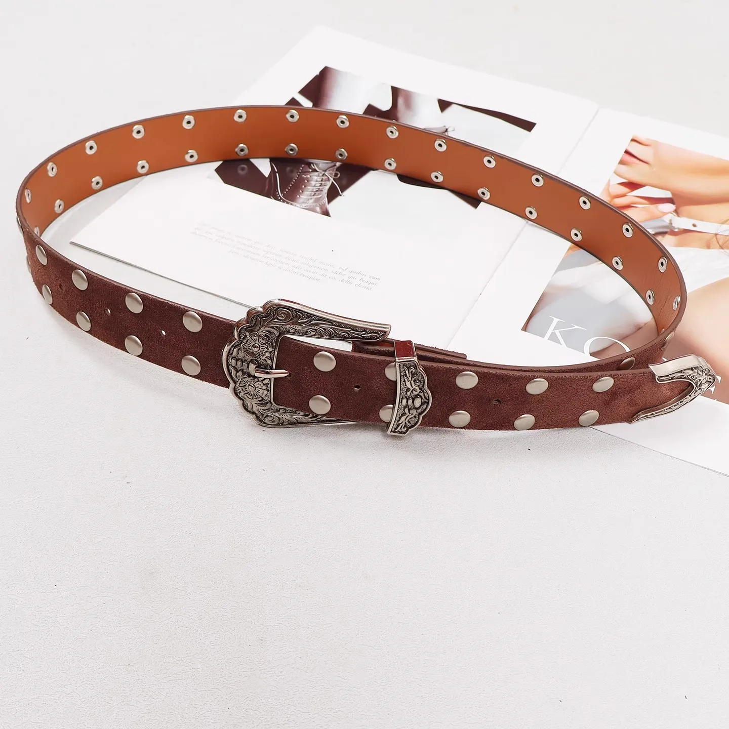 المرأة خمر برشام الجلد المدبوغ بولي Leather الجلود الشرير فستان Cummerbunds الكورسيهات حزام أحزمة الديكور واسعة حزام R3497