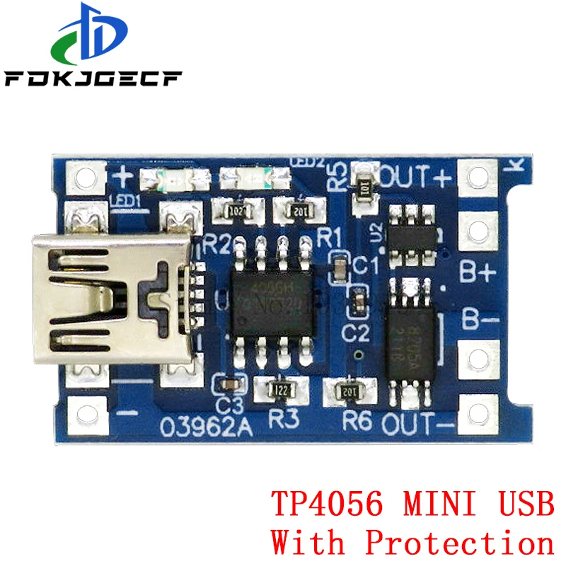 Mini Micro Type-c USB 5V 1A 18650 TP4056 Lithium Battery Charger Module Charging Board With Protection Dual Functions 1A Li-ion