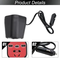 150W Car Power Inverter 12V/24V To 220V Converter Led Display 3 USB Ports Charger Socket Fast Charging Car Accessories