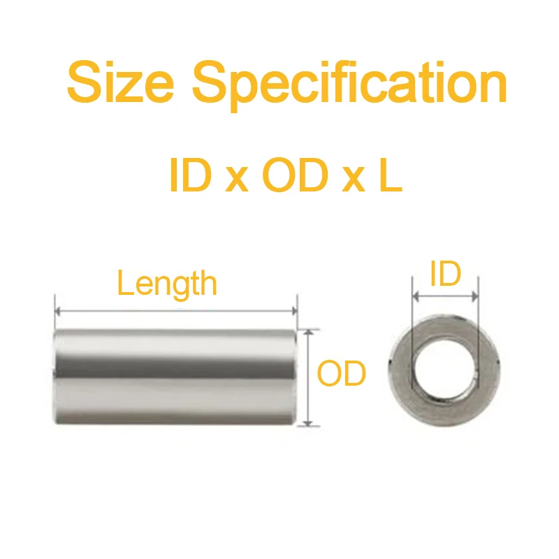 304 Stainless Steel M6 M8 Unthreaded Standoff Spacer Bushing Washer Round Hollow Gasket Sleeve Length 2 3 4 5 6 ~ 40mm image 6