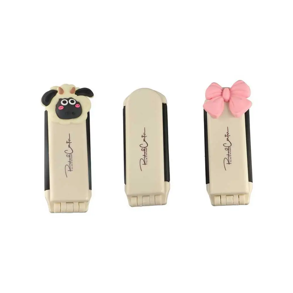 

Portable Mini 2 in 1 Comb Mirror Set Anti Static Lamb Air Bag Hair Comb Square Cartoon Foldable Hair Brush Makeup Tool