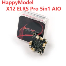 HappyModel X12 ELRS Pro 5in1 AIO Flight Controller Built-in 2.4G ELRS V3.0 OPENVTX 400mW 1-2S LiPo 25.5X25.5mm for FPV Drones