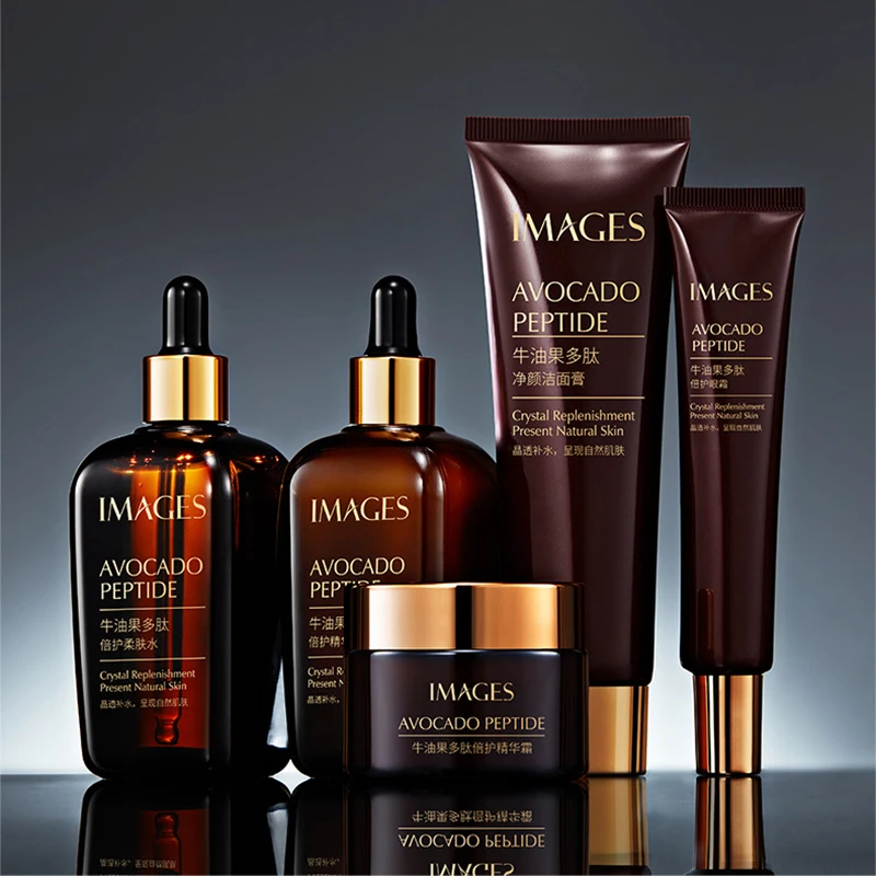 5 قطعة/المجموعة صور الأفوكادو العناية بالبشرة مجموعات الوجه ترطيب كريم وجه مصل منظف للوجه كريم عين منتجات العناية بالبشرة