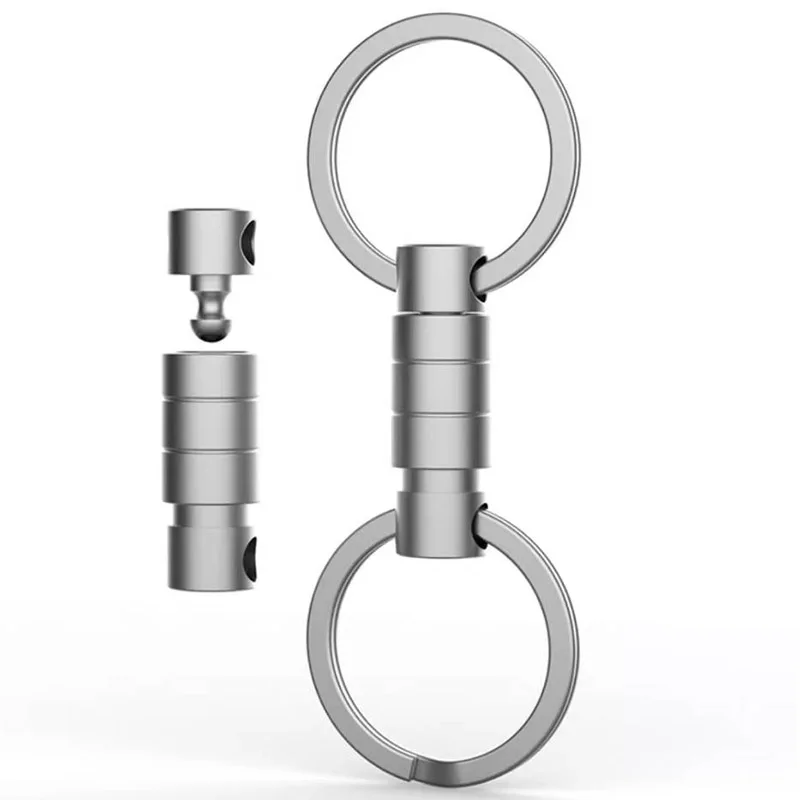 Titanium alloy EDC Tool Quick Release Keychain Detachable Key Ring Pull Apart Keychain Key Holder Accessory Maternal buckle
