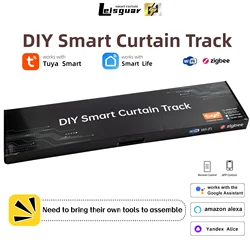 Leisguar DIY Custom Size Assembly Tuya Smart Life WIFI Zigbee Electric Curtain Track Set