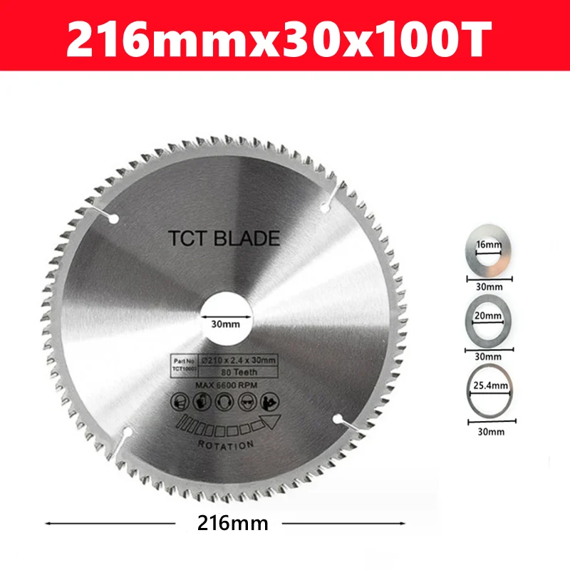 1pcs TCT houtbewerking zaagblad conventionele tandvorm 110/115/136/160/165/185/210/250/305mm houtbewerking zaagblad snijgereedschap