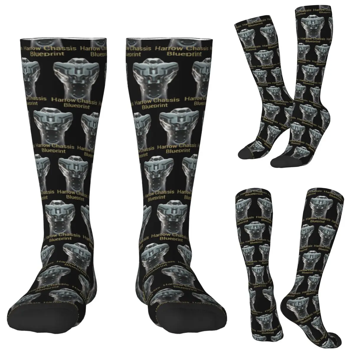 

Harrow Chassis Blueprint Warframe Tennoc Socks Harajuku Stockings All Season Long Socks Accessories for Unisex Gifts