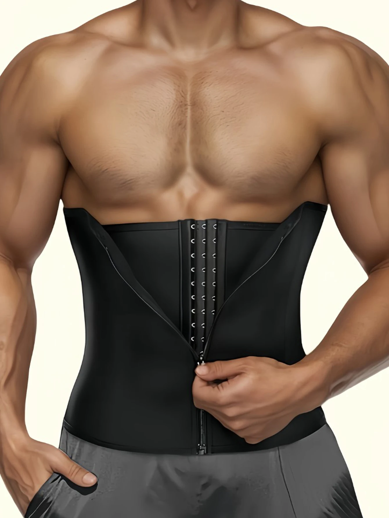 Unisex - Cintura dal design traspirante con doppia chiusura (fibbia e cerniera), adatta per indossare durante lo sport