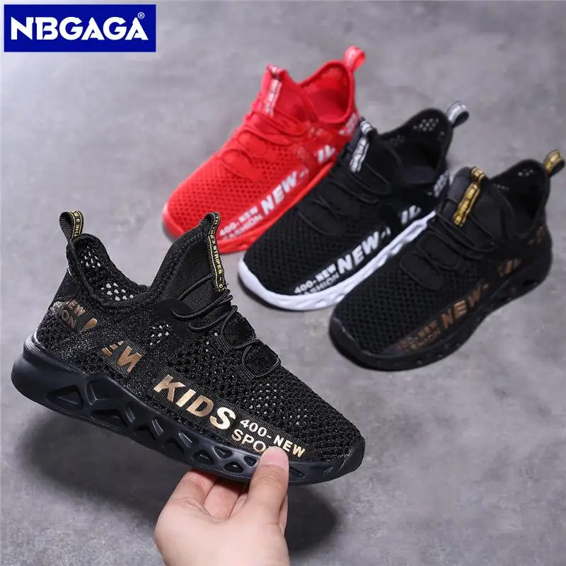 Single Net Children's Running Sneakers Breathable Lightweight Soft Non-slip Leisure Comfortable Walking Boys Girls Casual Shoes