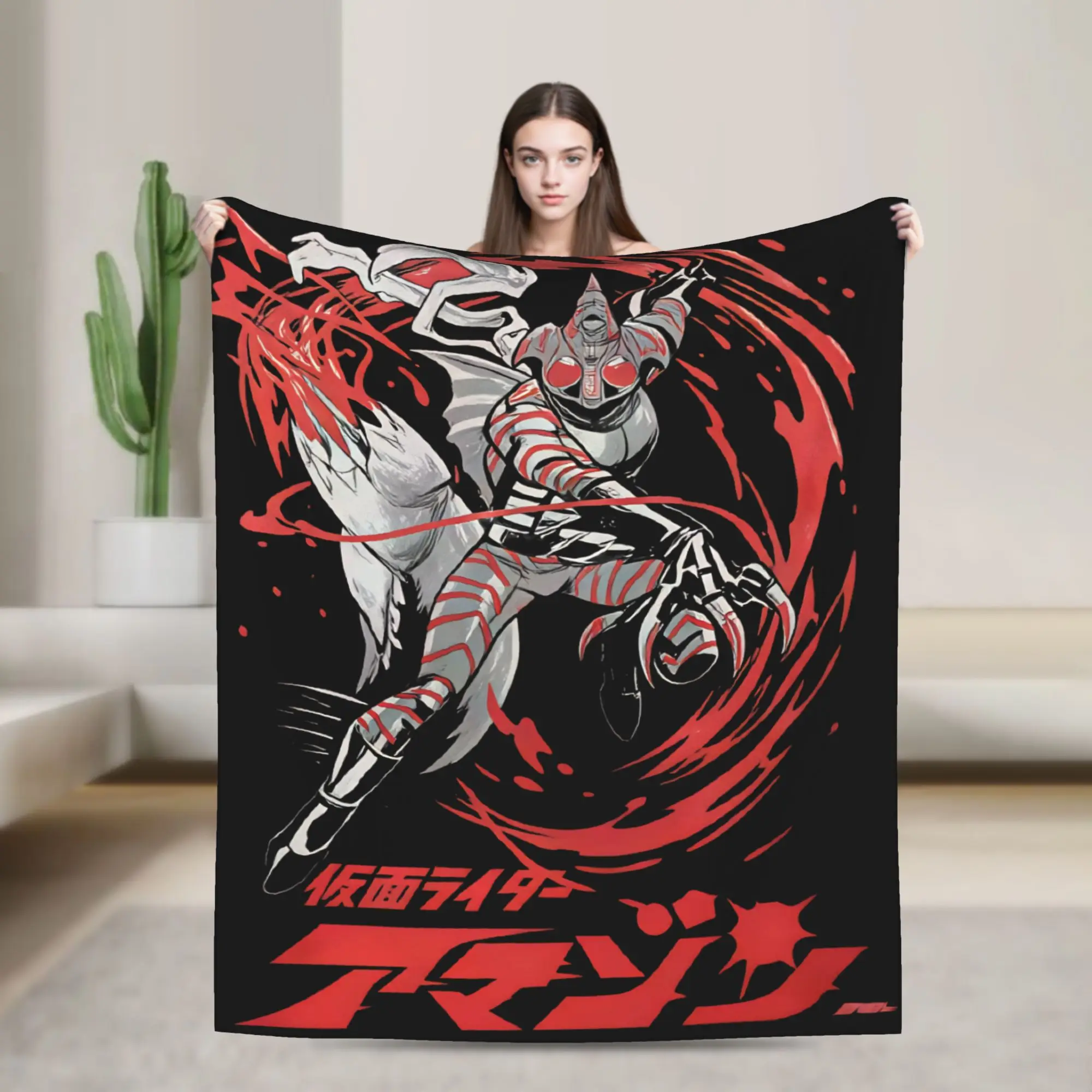 Kamen Riders Super Warm Blanket Zornow Students Plush Throw Blanket Funny Living Room Flannel Bedspread Sofa Bed Cover