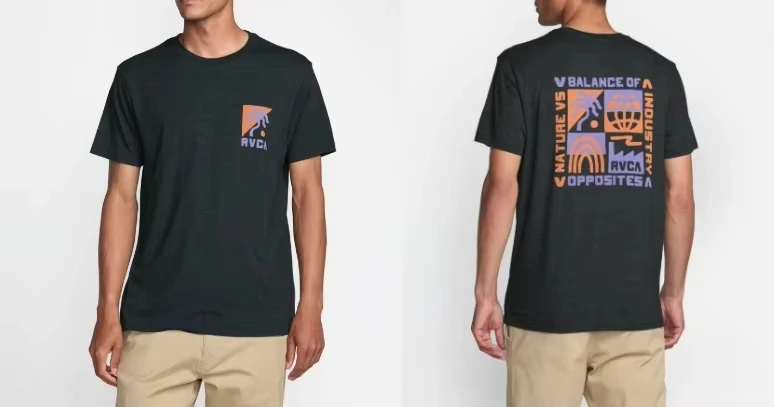 

Europe's New Summer Rvca Print New Men's and Women's Loose and Comfortable Quality Cotton Breathable T-shirt