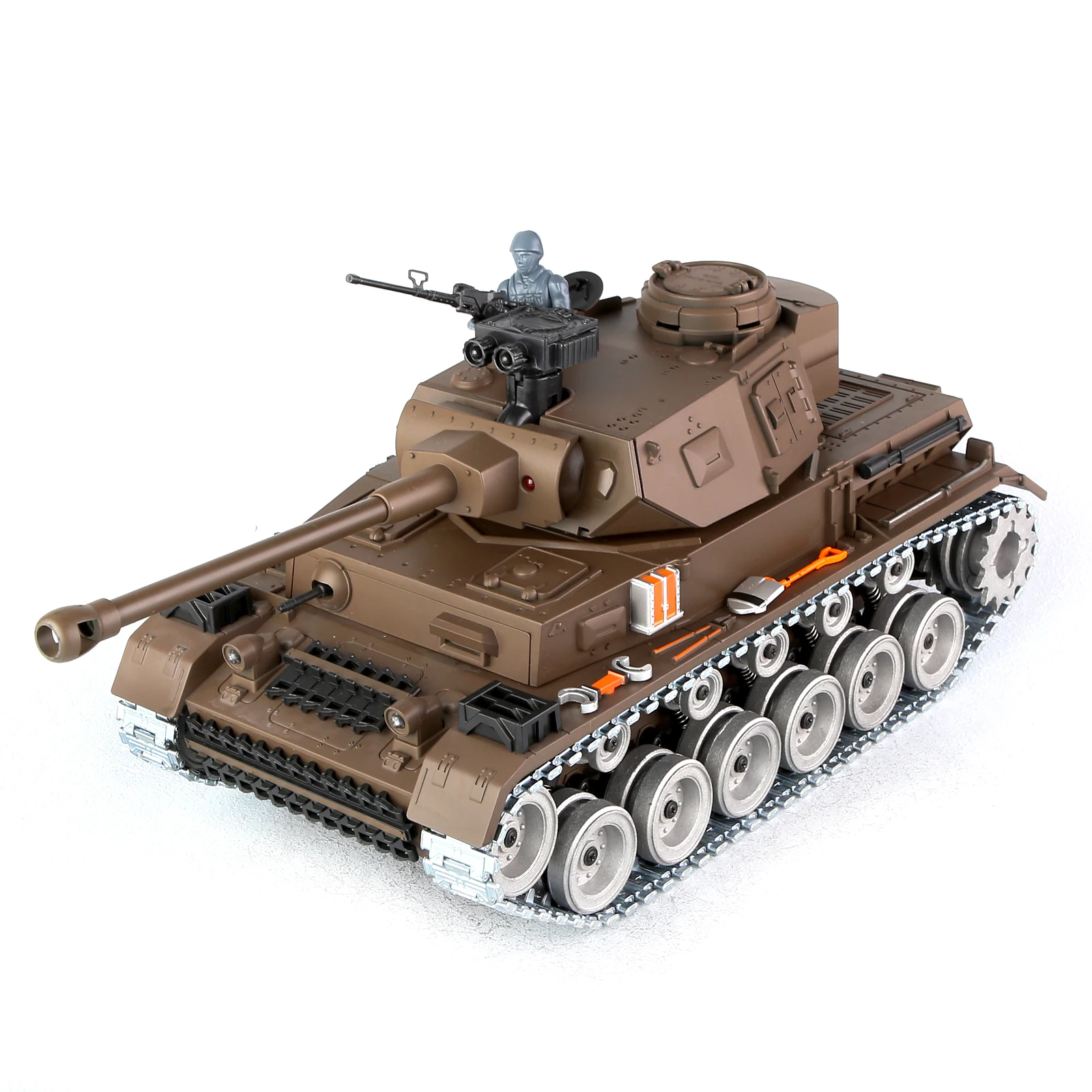 1/18 German IV RC Tank Model That Shoots for Adults 2.4G Infrared Combat Tank Remote Control Military Tank Vehicle Gift COOLBANK