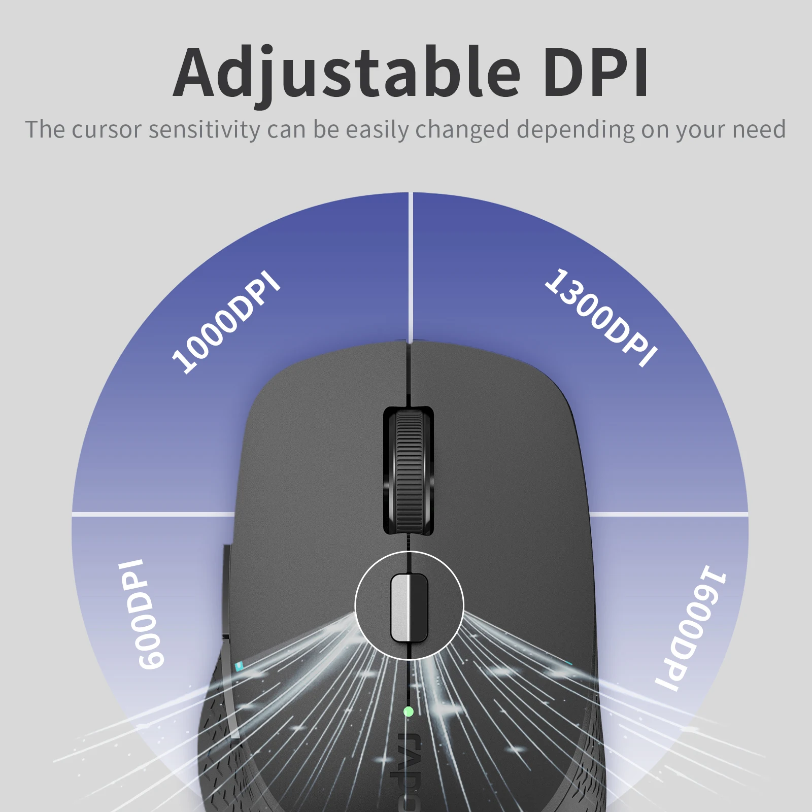 Rapoo M300G Silent Wireless Mouse Multi-mode Bluetooth Mouse Portable Optical Mice with Ergonomic Design Support up to 3 Devices