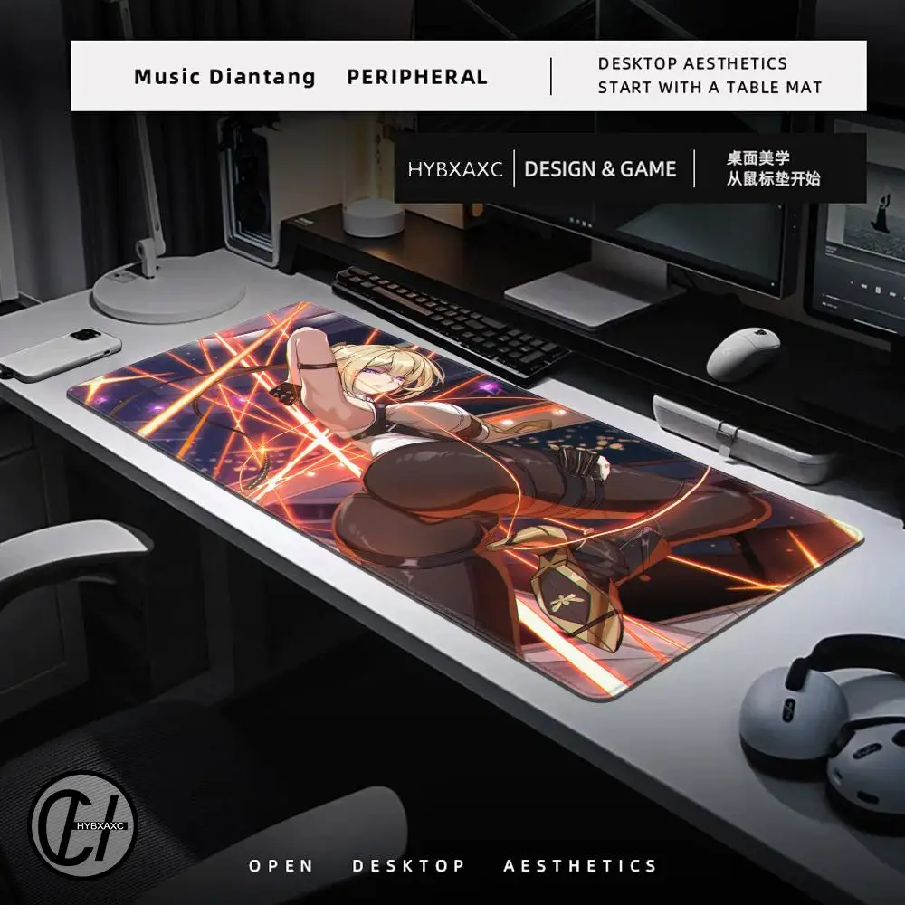 Zenless Zone Zero Evelyn Chevalier 900x400mm XXL لوحة ماوس كبيرة teclado لوحة ماوس كمبيوتر محمول أنيمي مكتب لوحة المفاتيح deskmat