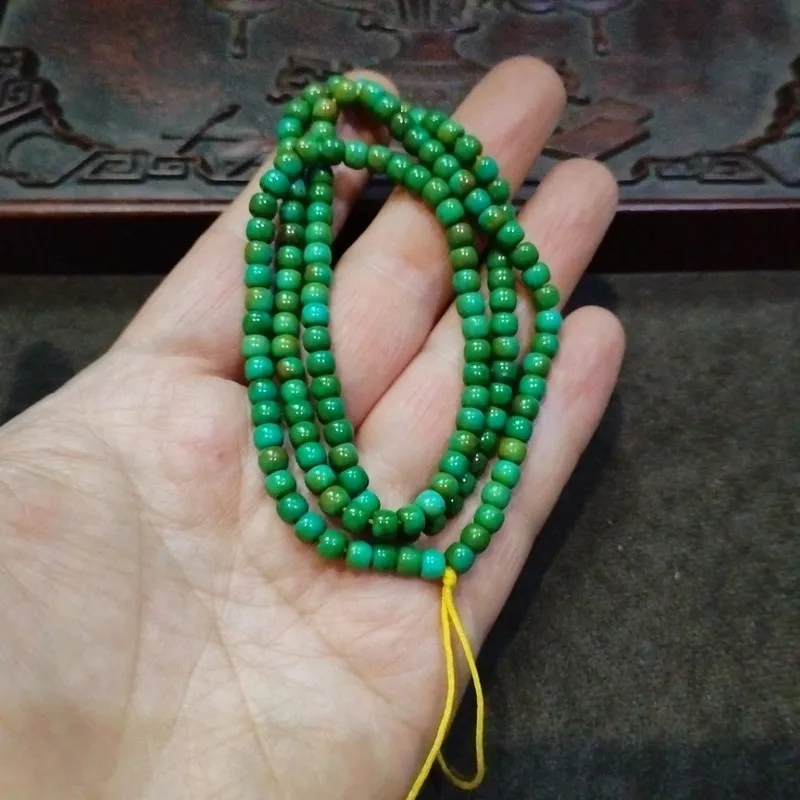 Ethnic Style High-Quality Porcelain Small Bead Necklace Sweater Chain With Turquoise Beads And Accessories