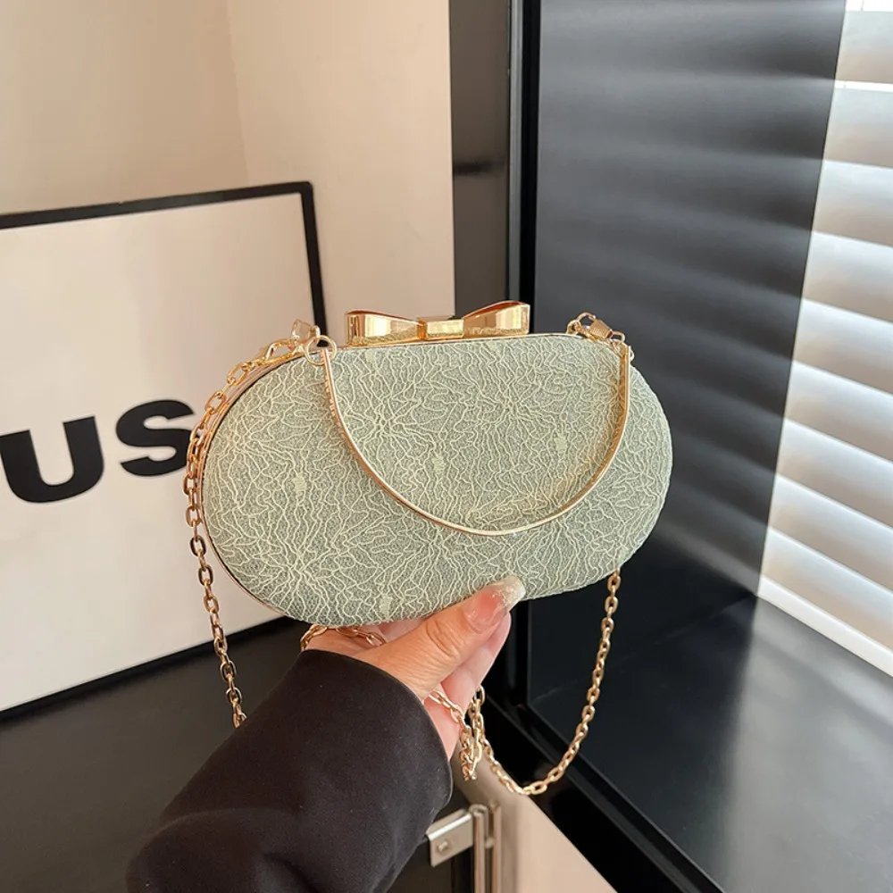 

Bowknot Bow Evening Banquet Bag Large Capacity Phone Pouch Ladies Clutch Bag Single Shoulder Make Up Storage Box Handbag Women