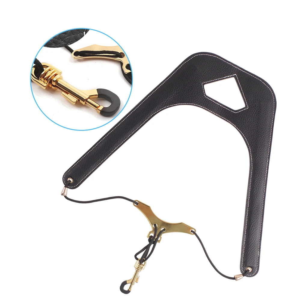 

For Alto Saxophone Premium Saxophone Strap Adjustable Saxophone Neck Strap High-quality Artificial Leather Zinc Alloy Hook