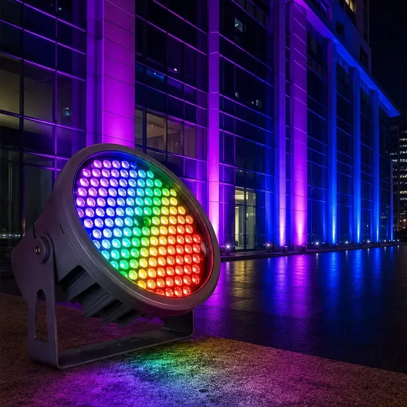 DMX512 RGBW SMD LED Flood Light Outdoor IP66 Waterproof Color Changing Landscape Exterior Wall Lighting for Building