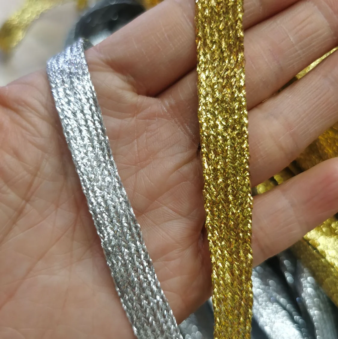 10Meters Gold Lace Trim Ribbon Curve Lace Fabric Sewing Centipede Braided Lace Wedding Craft DIY Clothes Accessories Decoration