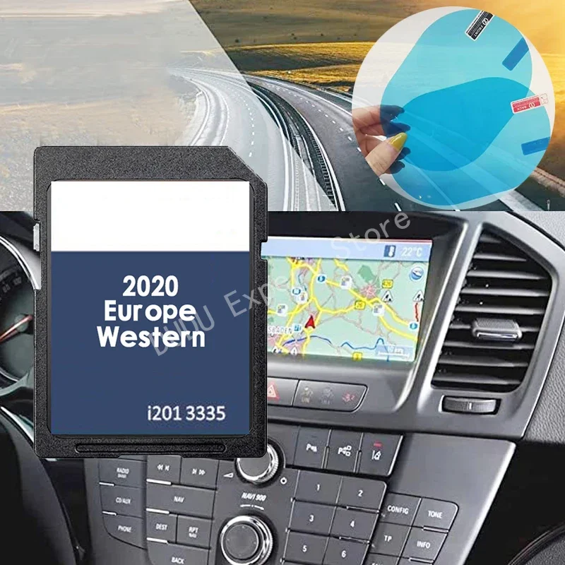 

RNS Jetta Passat FX V12 310 West Sat Nav Navigation Map SD Card for VW with Anti Fog Reaview Stickers