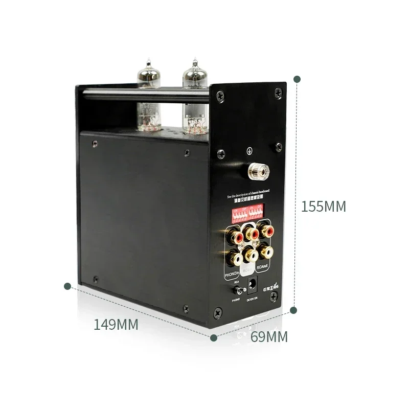 

Mini Vertical DC12V 6A2 Vacuum Tube Preamp Headphone AMP Home Desktop Audio Amplifier MM / MC Phono Vinyl Record Player