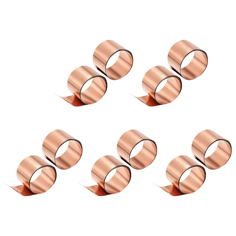 

Новый рулон медной фольги, металлическая фольга толщиной 0,1 мм, размер 1000 мм x 50 мм, 10 шт.