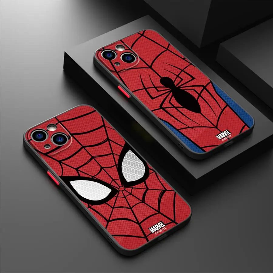 Marvel Superhero Spider-Man Cool For iPhone 16 promax Phone Case for iphone 13 case Silicone Transparent Shockproof Soft Covers