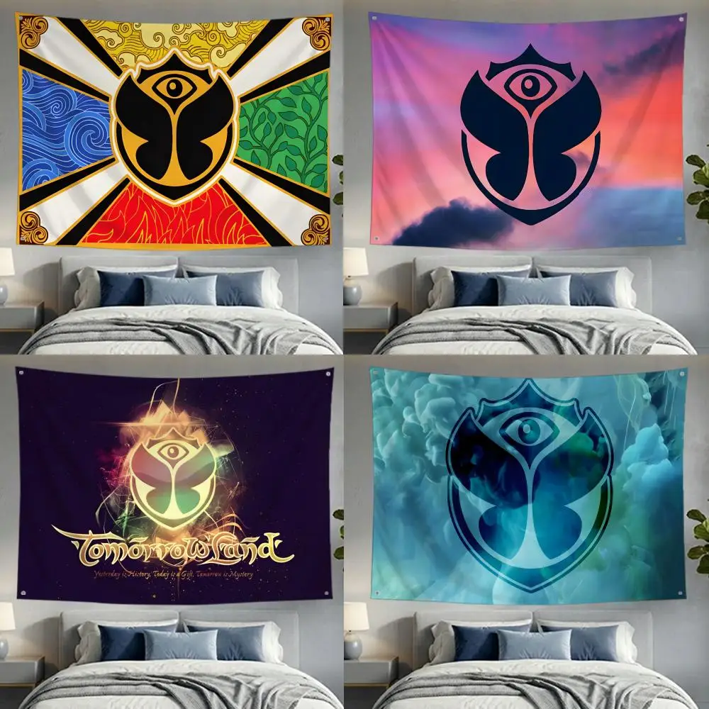 Tomorrowland Festival Flags flags no edging design four ring