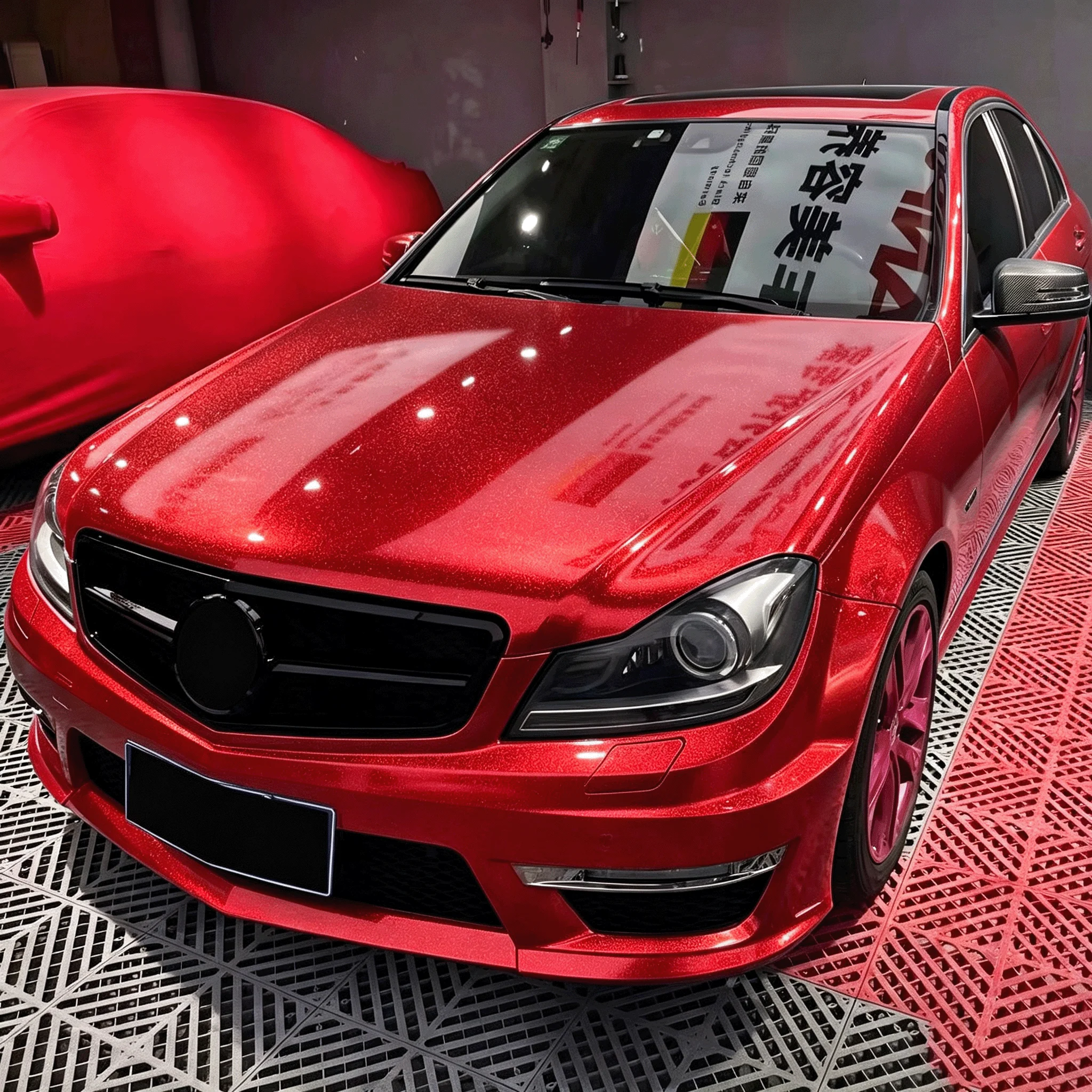 Front Mask Grille Mesh Grill Accessories Trim For Mercedes Benz C class W204 C204 S204 Coupe C43 2007-14 C180 C200 AMG GT Style