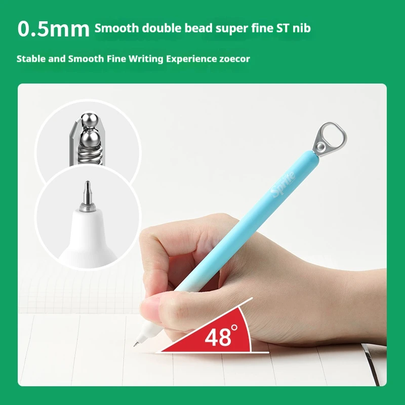 Cute Kaco Sprite Gel Pens POPUP Comfortable Grip Low Gravity Dual Nib Quick-Dry Ink Pull-Tab Signture Pen Limited Fun Stationery