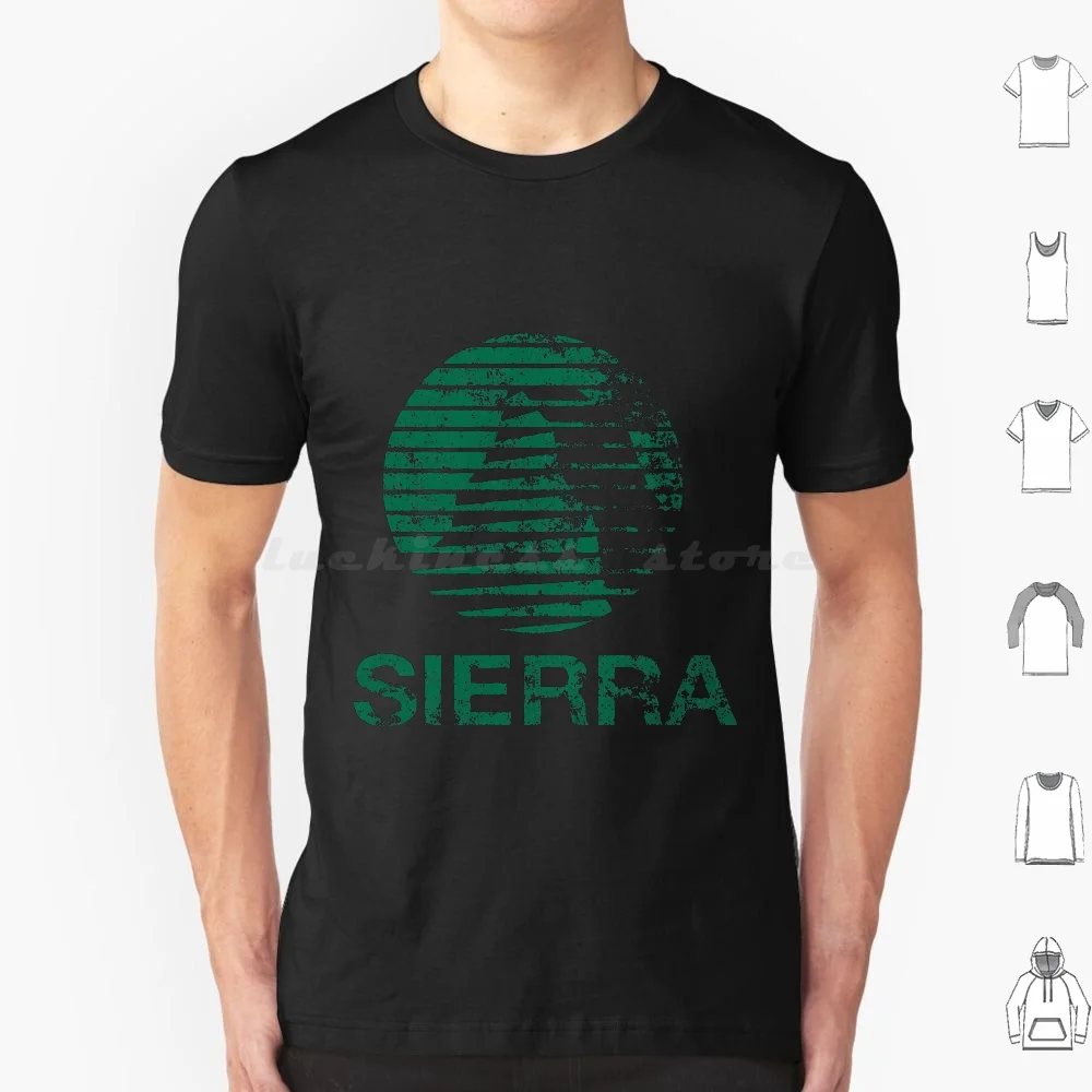 Sierra Faded T-Shirt T Shirt Big Size 100% Cotton Video Games 80s 90s Adventure Classic Dos Gamer Gaming Kings Quest Nostalgia