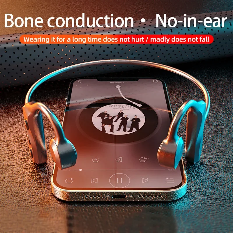 

K69 Bluetooth Bone Conduction Headset Ear Mounted Waterproof True Wireless Air Conduction Wireless Sports Headset