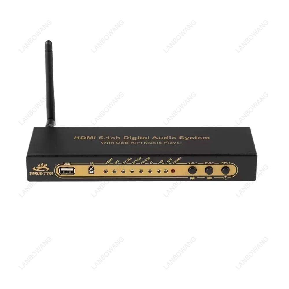 DTS DolbyAC3 5.1 Channel Audio Decoder Bluetooth HDMI Splitter DAC USB Computer Sound Card Digital Audio Converter US UK EU Plug
